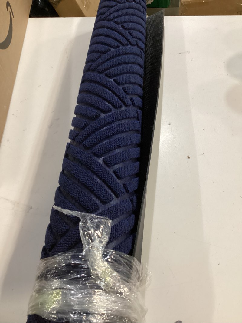 Condition photo showing Good Condition for olanly front door mat outside entrance 29.5x17, absorbent, heavy duty sturdy natural rubber doormat indoor outdoor, stain fade resistant, non-slip low profile floor mat for entryway, navy blue diamond 29.5" x 17" navy blue diamond