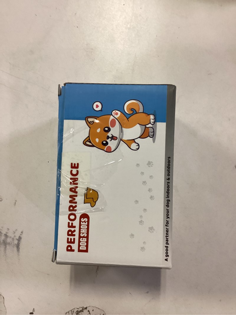 Condition photo showing New/Like New for QUMY Dog Shoes for Large Dogs, Medium Dog Boots & Paw Protectors for Winter Snowy Day, Summer Hot Pavement, Water-Resistant in Rainy Weather, Outdoor Walking, Indoor Hardfloors Skid-Resistant Sole Purple Size 1: 1.8''x2.3''(W*L) (Pack of 4)