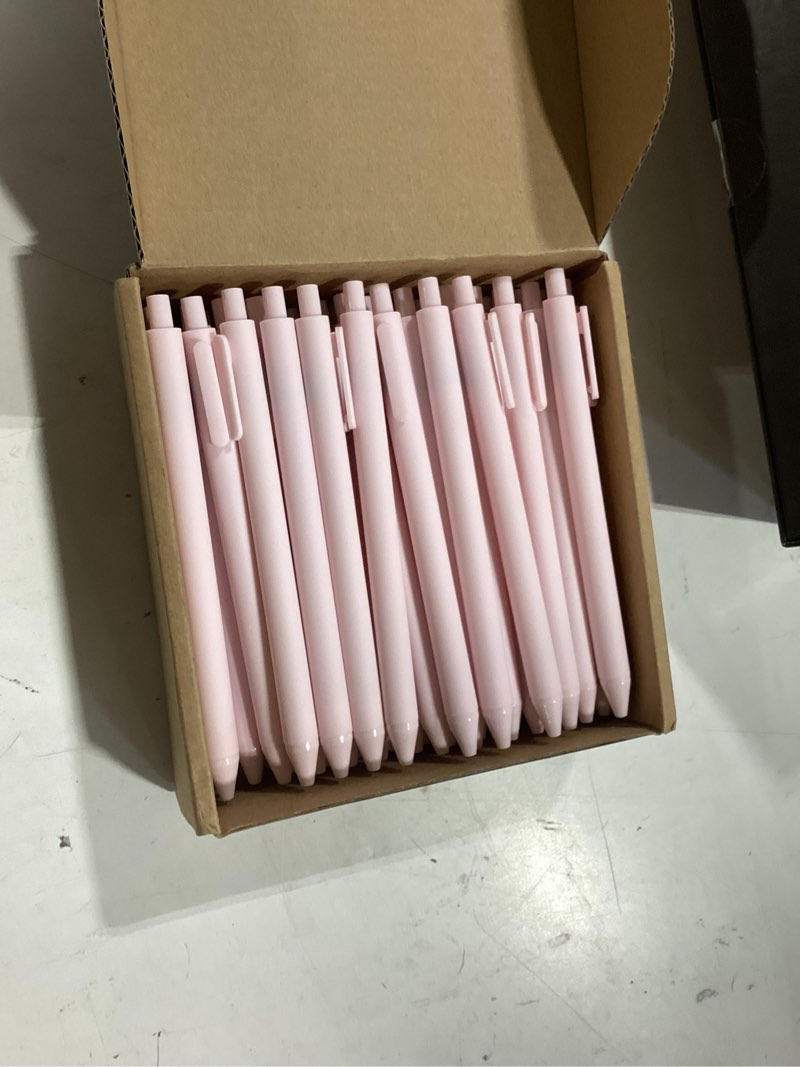 Condition photo showing New/Like New for fulmoon 50 pcs ballpoint pens bulk retractable comfortable writing pens cute christmas back to school supplies in medium point 1.0 mm for teacher student baby shower (pale pink) pale pink 50