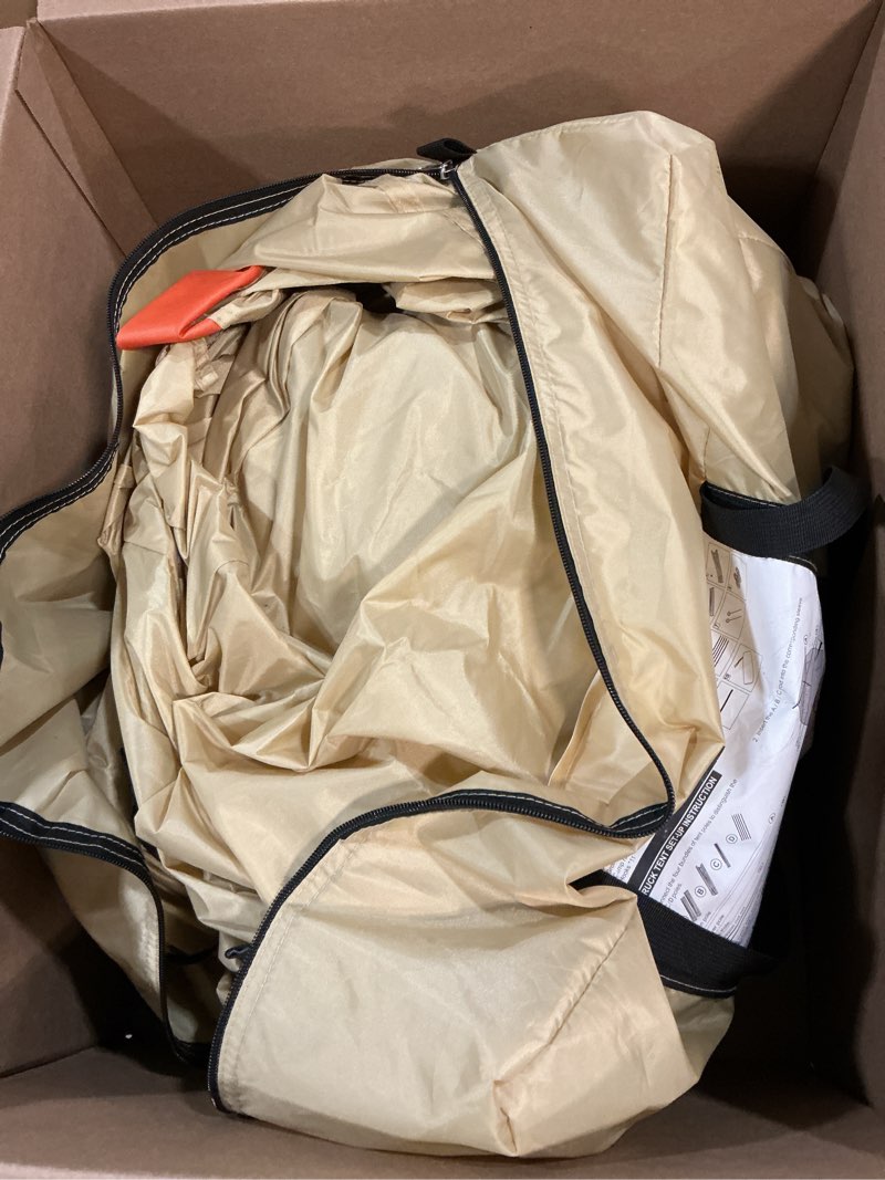 Condition photo showing Good Condition for pickup truck tent with awning shade,waterproof pu5000mm oxford for 5.5-6.3 ft truck bed for camping travel outdoor activities for chevy silverado 1500,ram 1500/dakota,f150,gmc 1500,titan,tundra 5.5-6.3ft khaki