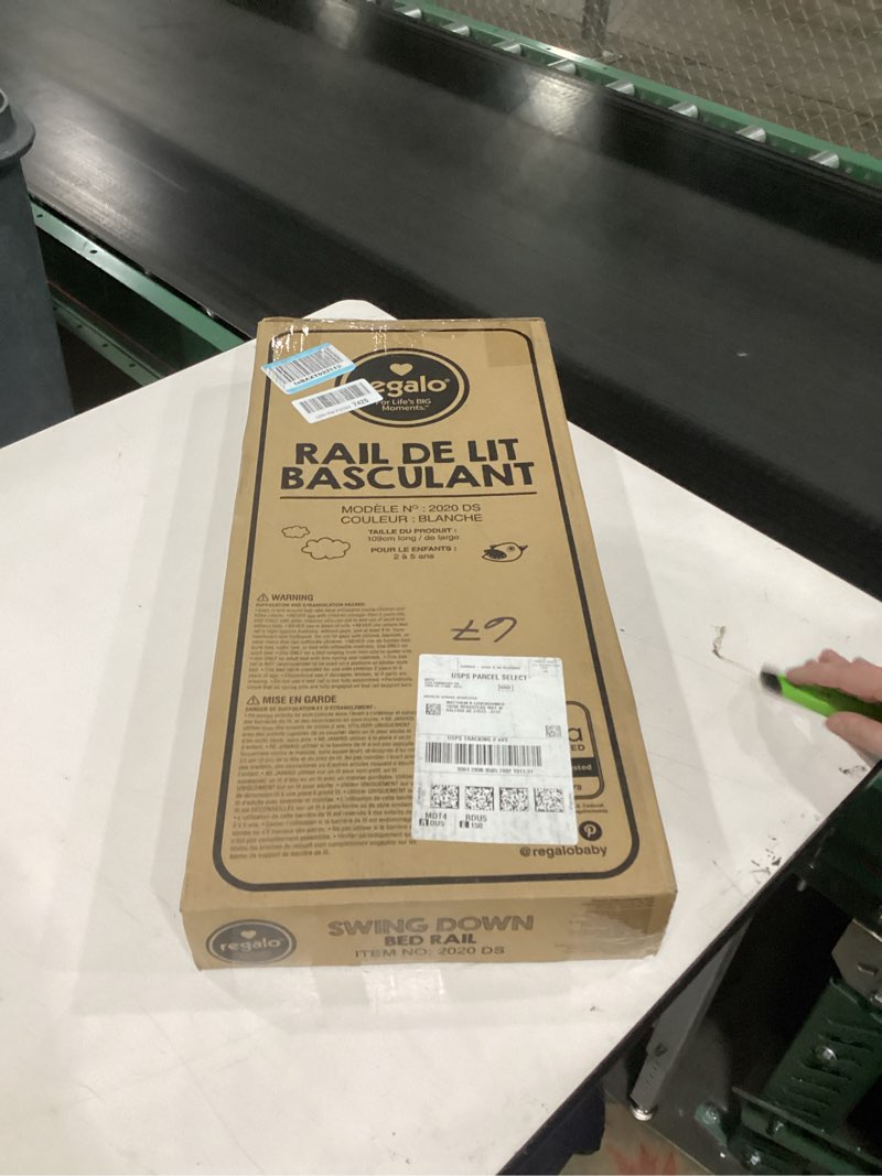 Regalo Safety Swing Down Bed Rail Guard for Toddlers, Bed Safety Rail with Patented Gap Guard, Fits 