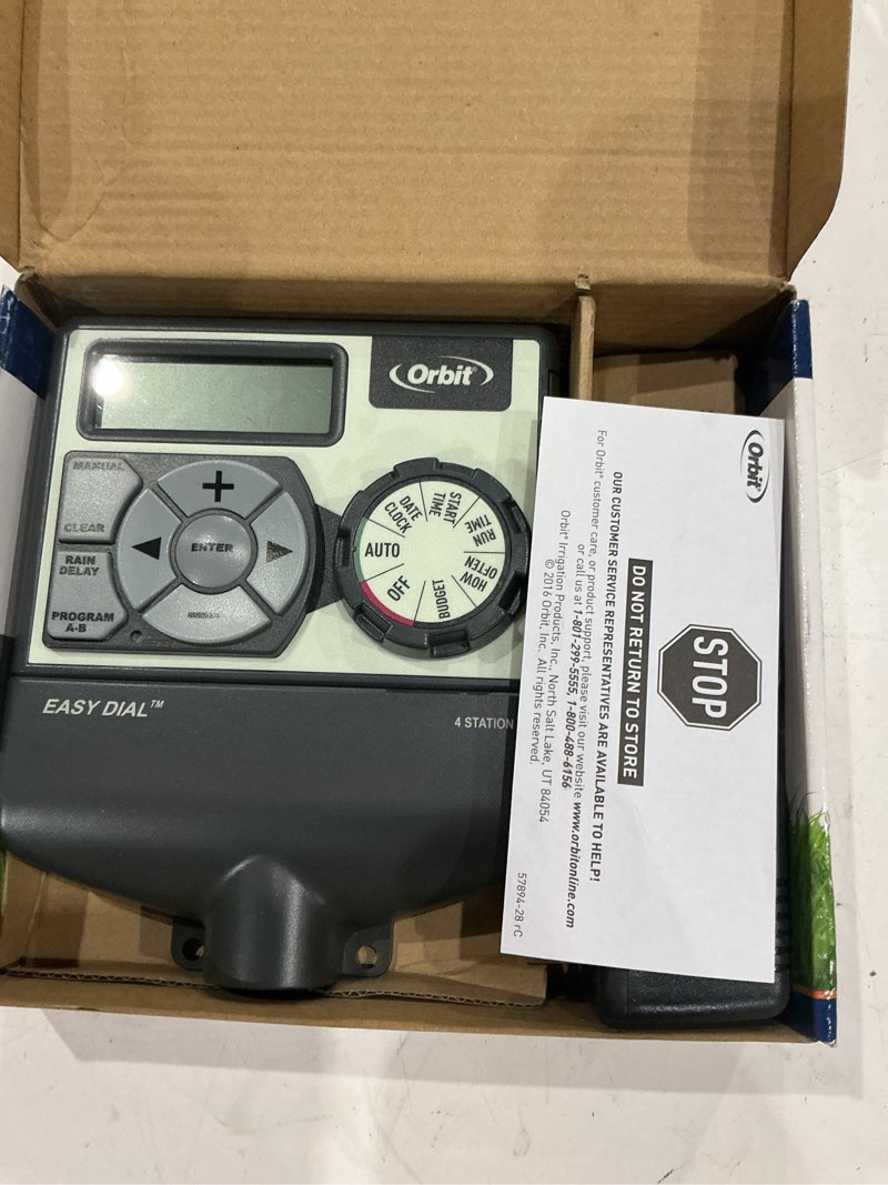 Condition photo showing Good Condition for orbit 4-station digital irrigation timer