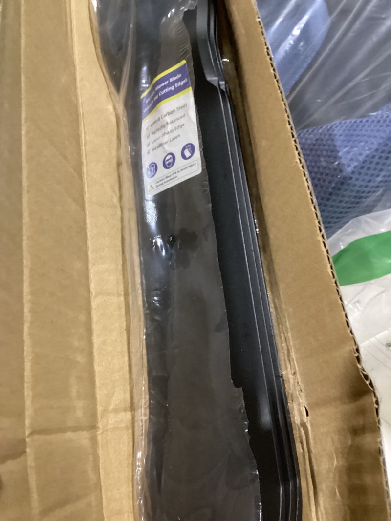 Condition photo showing As Is for gicool gy20852 mower mulching blades for jd 48 inch d140 e140 lawn mower | fits john deere 48" deck mower e140 d160 e160 e170 e150 la145 la140 la155 155c, replaces gx21784 am137757 am141035, 3 pack