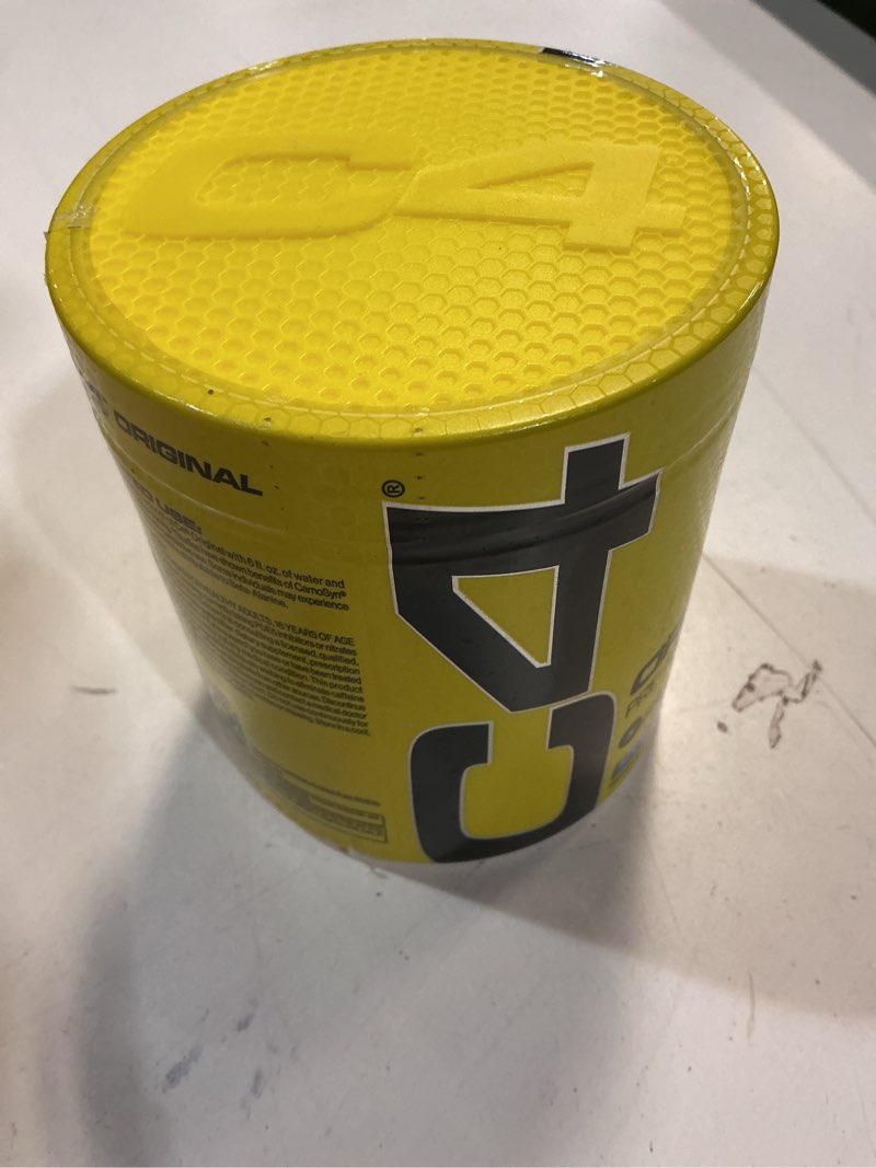 Condition photo showing New/Like New for ((BB/10/2025))Cellucor C4 Original Pre Workout Powder ICY Blue Razz | Vitamin C for Immune Support | Sugar Free Preworkout Energy for Men & Women | 150mg Caffeine + Beta Alanine + Creatine | 30 Servings Icy Blue Razz 5.8 Ounce (Pack of 1)