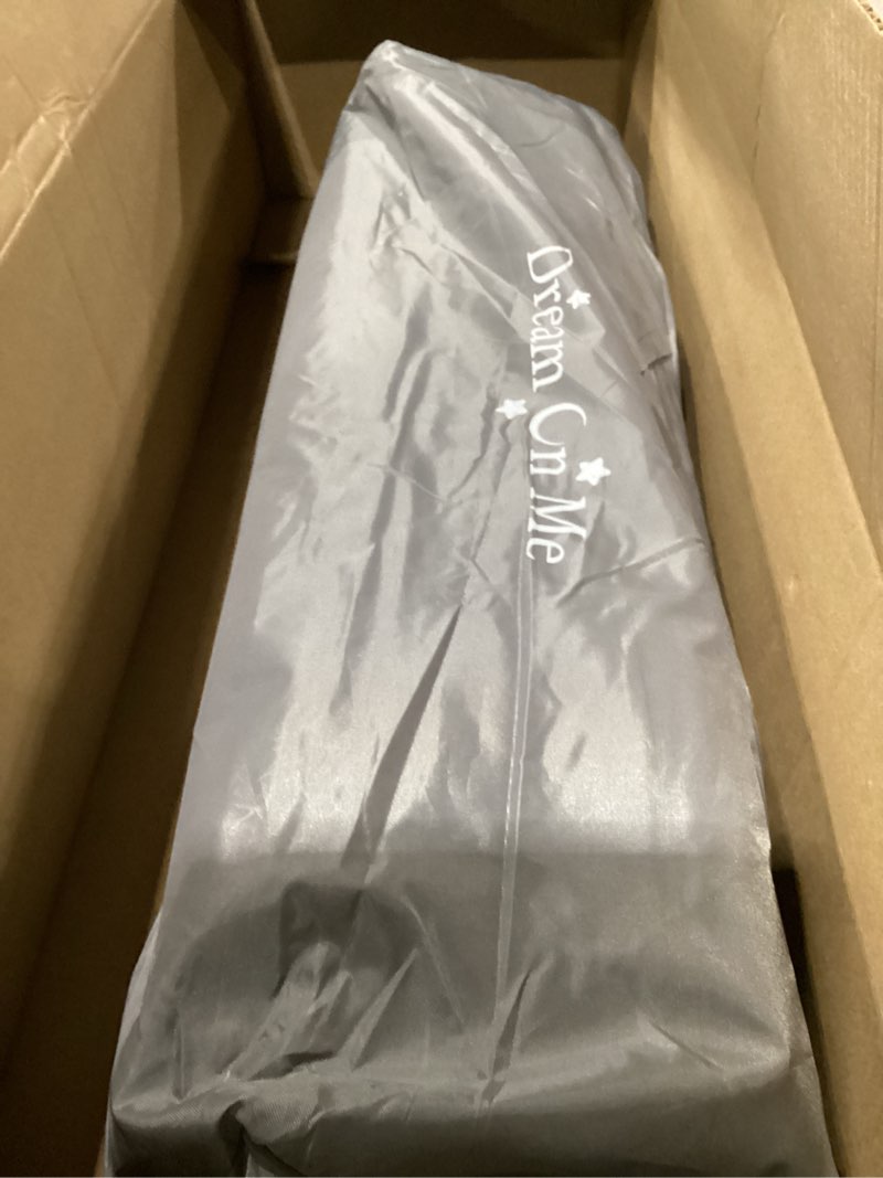 Condition photo showing Good Condition for Dream On Me Zodiak Baby Playard, Breathable Mesh Sides, Soft Comfortable Mattress, Quick & Easy to Fold with Travel Carry Bag, Compact Space Saving Design - Grey & Pink Grey and Pink