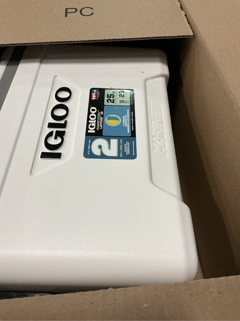 Condition photo showing Good Condition for igloo marine cooler | insulated hard shell ice chest |great for fishing, camping, boating, & more 25qt