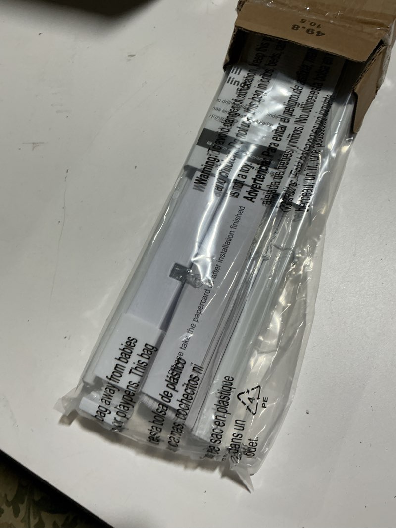 Condition photo showing Good Condition for LazBlinds No Tools No Drill 1" Vinyl Mini Blinds, Cordless Blinds for Windows, Light Filtering Horizontal Window Blinds & Shades, 21" W x 64" H, White Cordless-white 21" W x 64" H