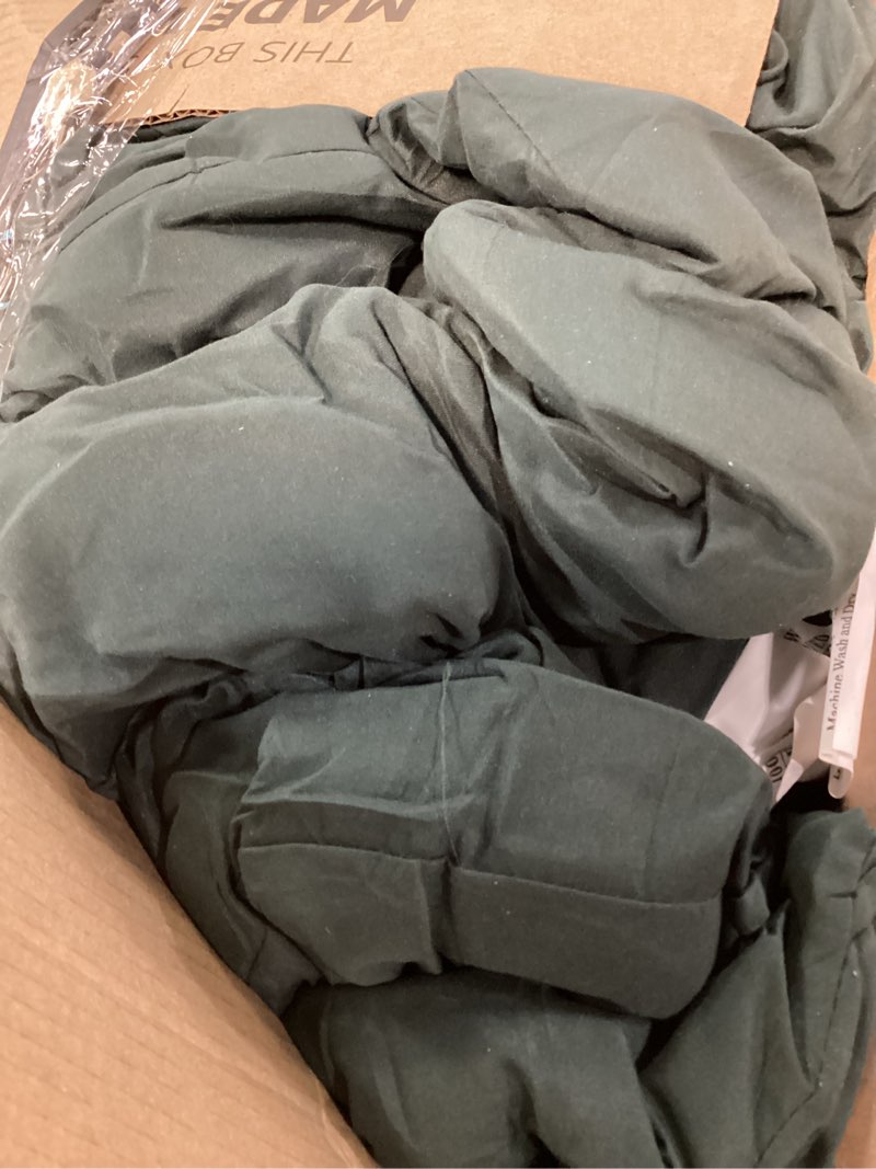 Condition photo showing Good Condition for litanika california king comforter set forest green - 3 pieces cal king lightweight soft plain bed comforter, oversized down alternative bedding set - machine washable (104x96in, 2 pillowcases) forest green california king