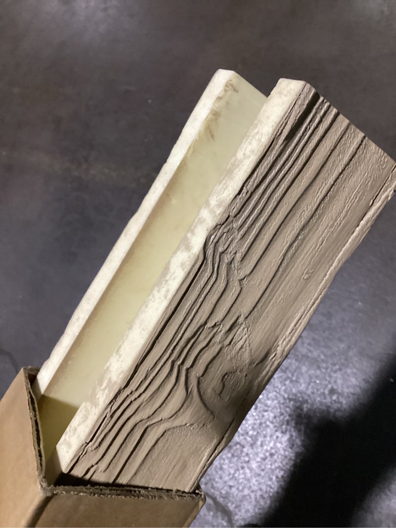 Condition photo showing Good Condition for ekena millwork 3 1/2"w x 3 1/2"h x 144"l 3-sided (u-beam) reclaimed axed cut heritagetimber faux wood ceiling beam, sandstone 3.5-in. w x 3.5-in. h x 12-ft. l sandstone