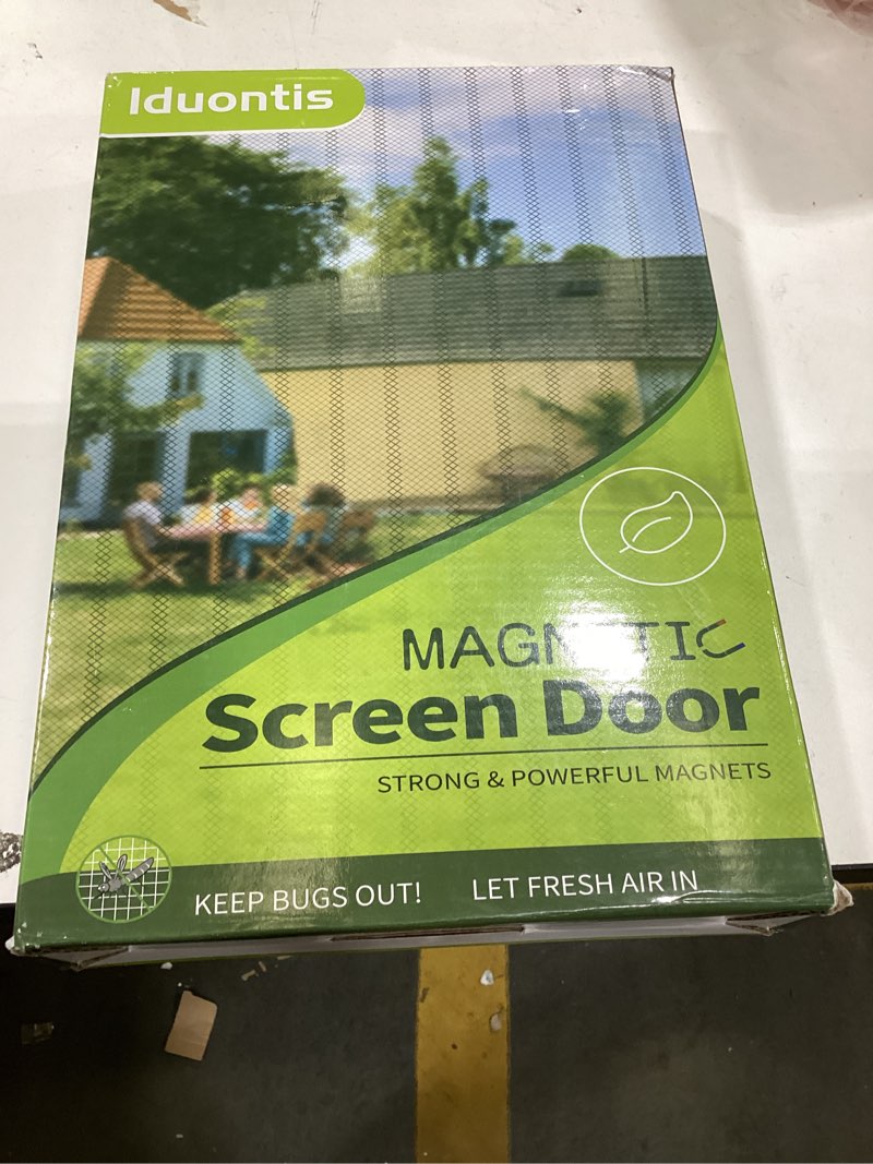 Condition photo showing Good Condition for iduontis magnetic screen door - fits door opening in, 60x80”