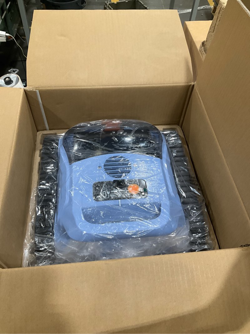 Condition photo showing Good Condition for [2026 release] automatic robotic pool vacuum for inground & above ground pools, wall climbing pool vacuum cleaner, cleans floor, walls, waterline, drain & skimmer up to 2150 sq. ft., 190 min cerulean blue