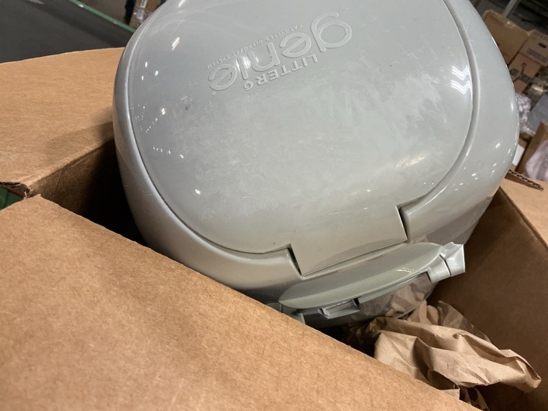 Condition photo showing As Is for Litter Genie XL+ Pail | Cat Litter Waste Disposal System for Odor Control | Includes 1 Jumbo Refill Bag XL+ Pail & Jumbo Refill