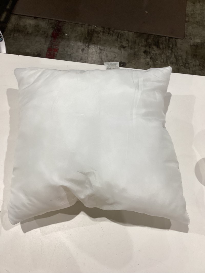 Condition photo showing Good Condition for quba linen 18 x 18 throw pillow insert - pack of 2 white, down alternative pillow inserts for decorative pillow covers, throw pillows for bed, couch pillows for living room (pack of 2)