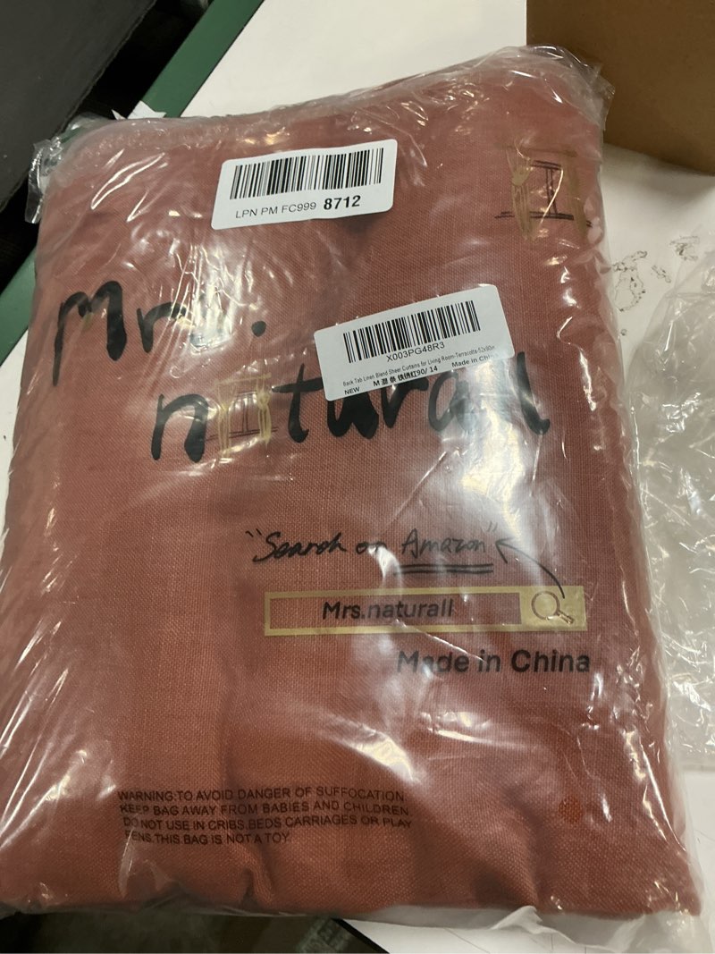 Condition photo showing New/Like New for SMABU Linen Boho Linen Curtains 84 Inches Long 2 Panels Set, Light Filtering Semi Sheer Drapes with Back Tab & Rod Pocket, Tassel Decor for Bohemian Farmhouse Living Room, Bedroom, 52x84 Beige Linen 52"W x 84"L (Pack of 2)