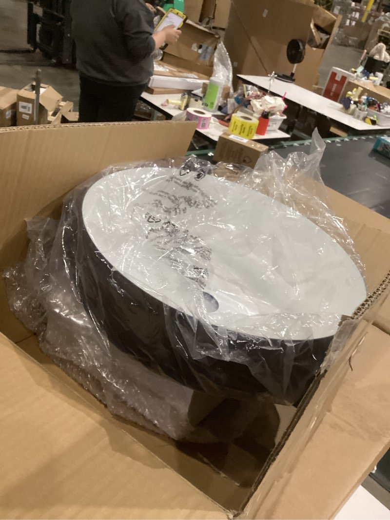 Condition photo showing Good Condition for ELYONA 2 Pack Hammered Pendant Lights, 10.2” Industrial Metal Solid Wood Hanging Lamp, Modern Island Pendant Light Fixtures for Kitchen Bar, Farmhouse Dining Room, Bedroom, Living Room, Office, Black Medium Black - 2 Pack