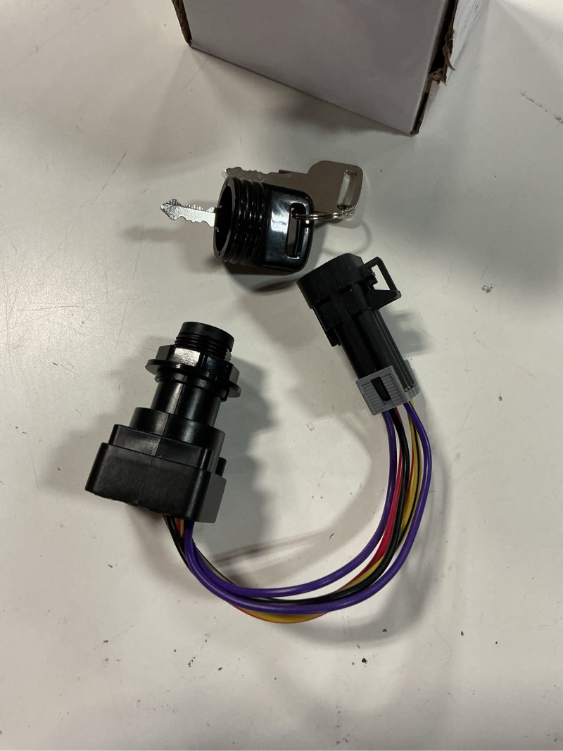 Condition photo showing Good Condition for ignition key switch with harness compatible with mercury marine quicksilver outboard motor, 3-position boat engine ignition key switch replacement for 87-897716k01 897716 8m0059686