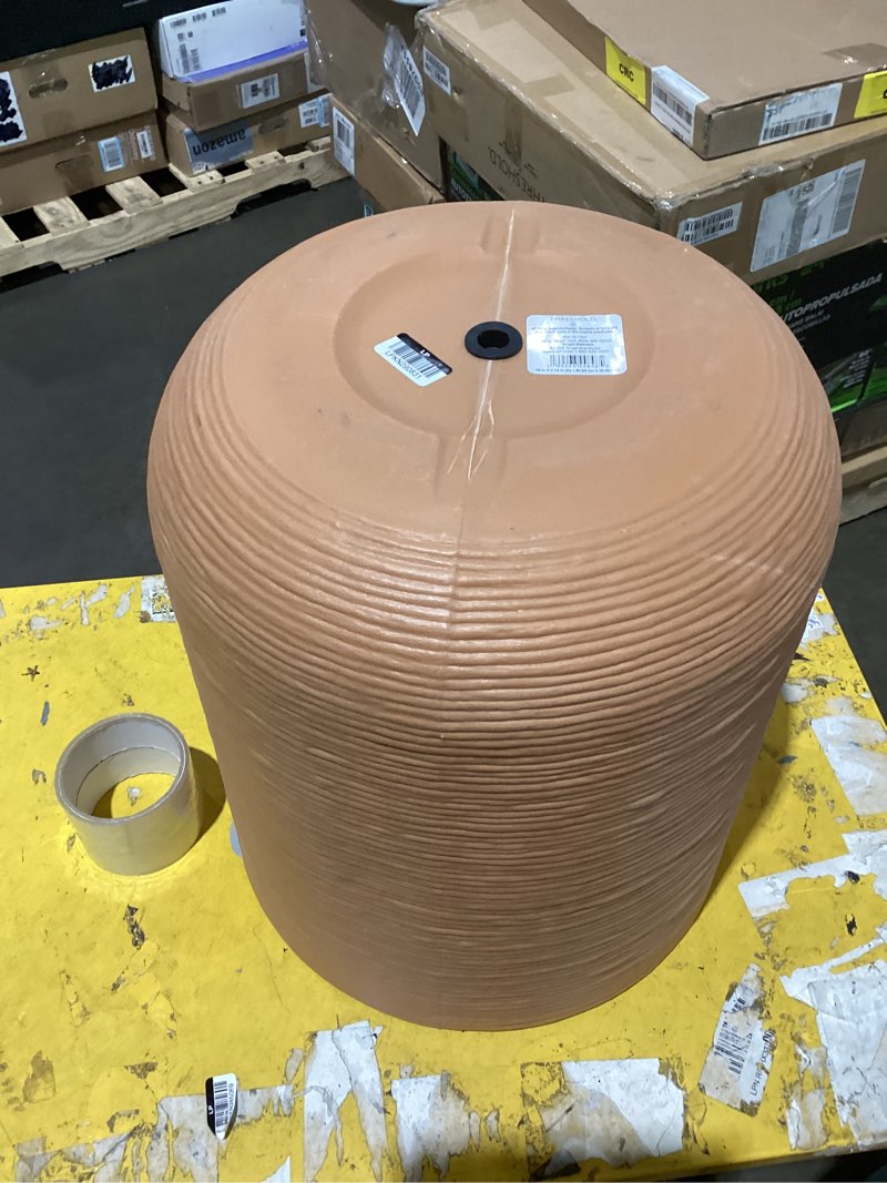 Condition photo showing As Is for fluted outdoor planter terracotta orange 14"x16" - threshold™
