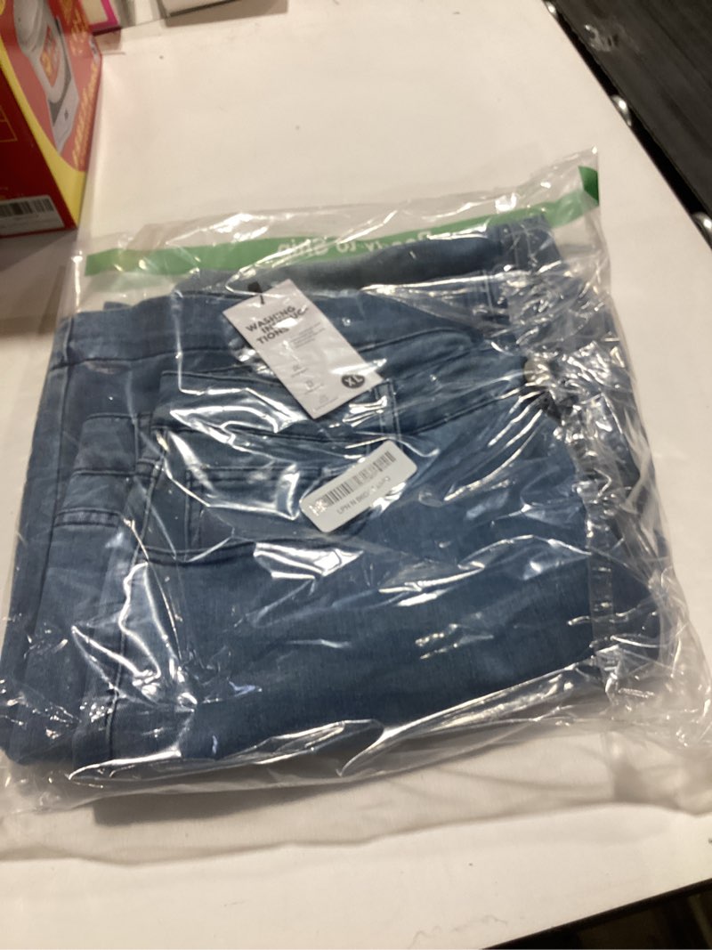 Condition photo showing New/Like New for EMMIOL Women's 2026 Wide Leg Jeans Distress Mid Waist Denim Pants Vintage Y2K Trousers Regular X-Large Light Blue