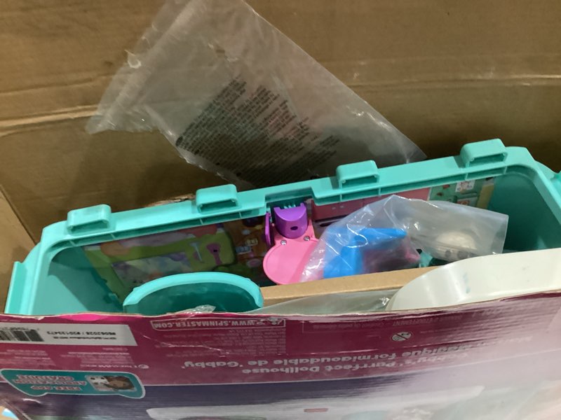 Condition photo showing As Is for Gabby’s Dollhouse, Purrfect Dollhouse with 15 Pieces including Toy Figures, Furniture, Accessories and Sounds, Kids Toys for Ages 3 and up