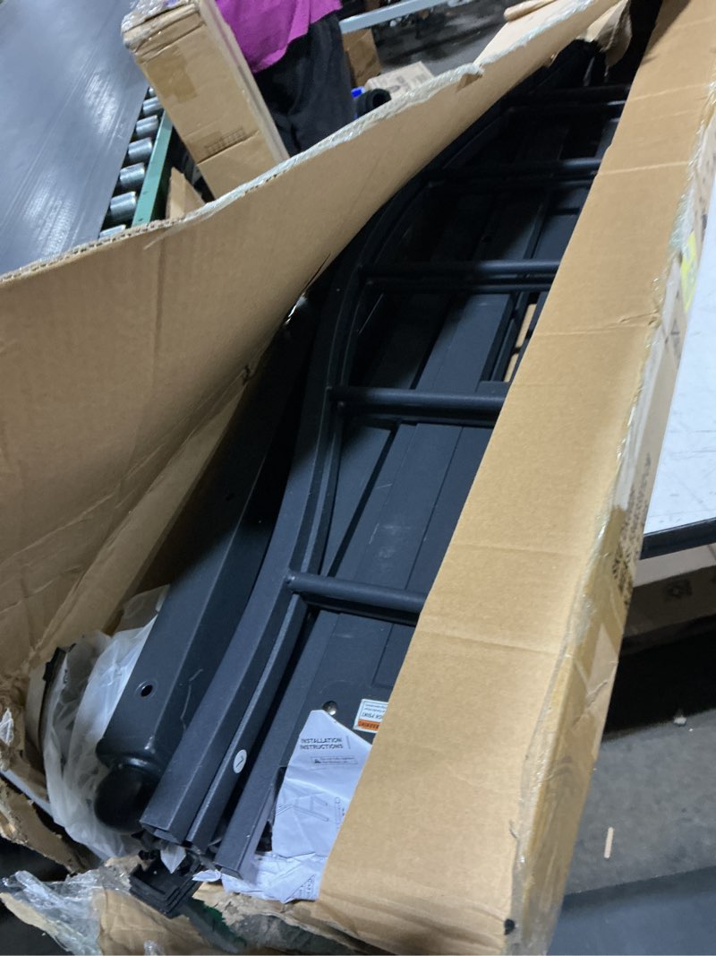 Condition photo showing As Is for may be missing some parts full size bed frames with headboard, noise-free design & underbed storage heavy duty metal bed frames no box spring needed/tool-free assembly black full