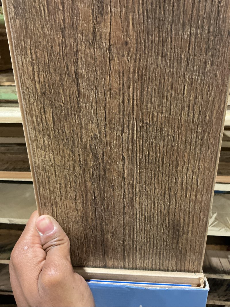 Condition photo showing Good Condition for select surfaces barnwood spilldefense laminate flooring, 12.34 sq. ft. per box