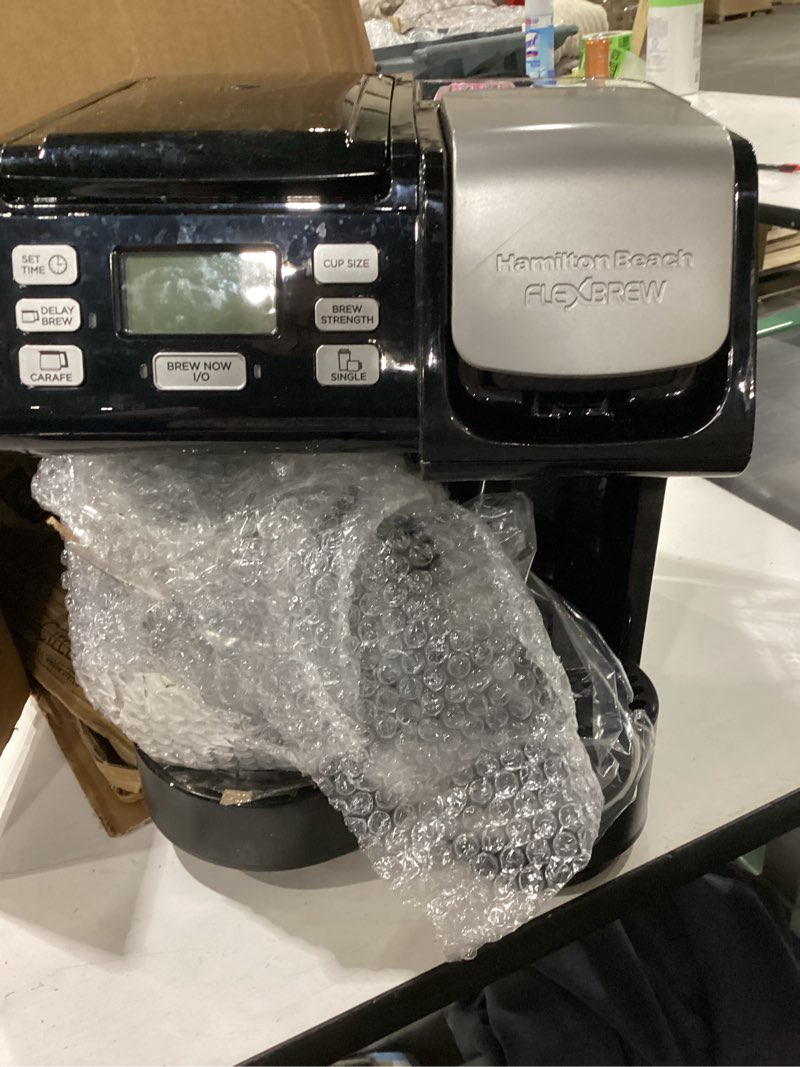 Condition photo showing As Is for Not tested ***Ninja | Drip Coffee Maker | DualBrew Pro Hot & Iced Coffee Machine | Use with K-Cup Coffee Pods | 3 Brew Styles (Classic, Rich, & Iced) | 60oz Removable Reservoir & Dishwasher Safe | Black | CFP101 Paper Filter