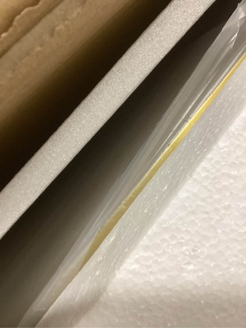 Condition photo showing New/Like New for FTOTI 40x30 Inch LED Bathroom Mirror with Lights,Gold Metal Frame Lighted Vanity Mirror, Anti Fog Design&Dimmable&Touch Switch, Wall Mounted Rectangle Mirror (Horizontal&Vertical) Gold 40"L x 30"W