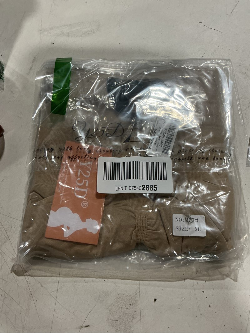 Condition photo showing New/Like New for maternity shapewear for under dresses over belly pregnancy underwear mid-thigh high waist shorts panties for baby shower x-large nude