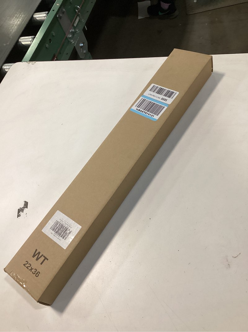 Condition photo showing New/Like New for LazBlinds Cordless White 1" Room Darkening Vinyl Mini Blinds, 22" W X 36" H Horizontal Window Blinds for Home, Cordless Shades for Indoor Windows White 22"W X 36"H
