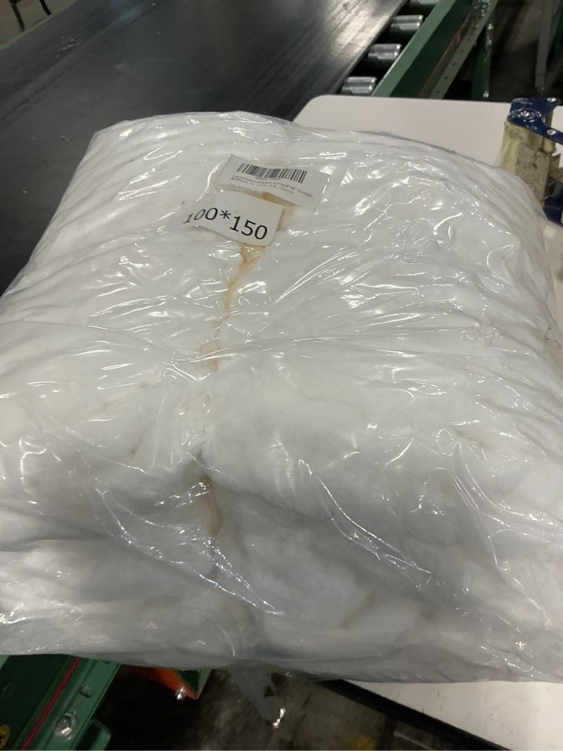 Condition photo showing New/Like New for comtest chunky knit blanket throw knitted blanket chenille, white, 40"x 60