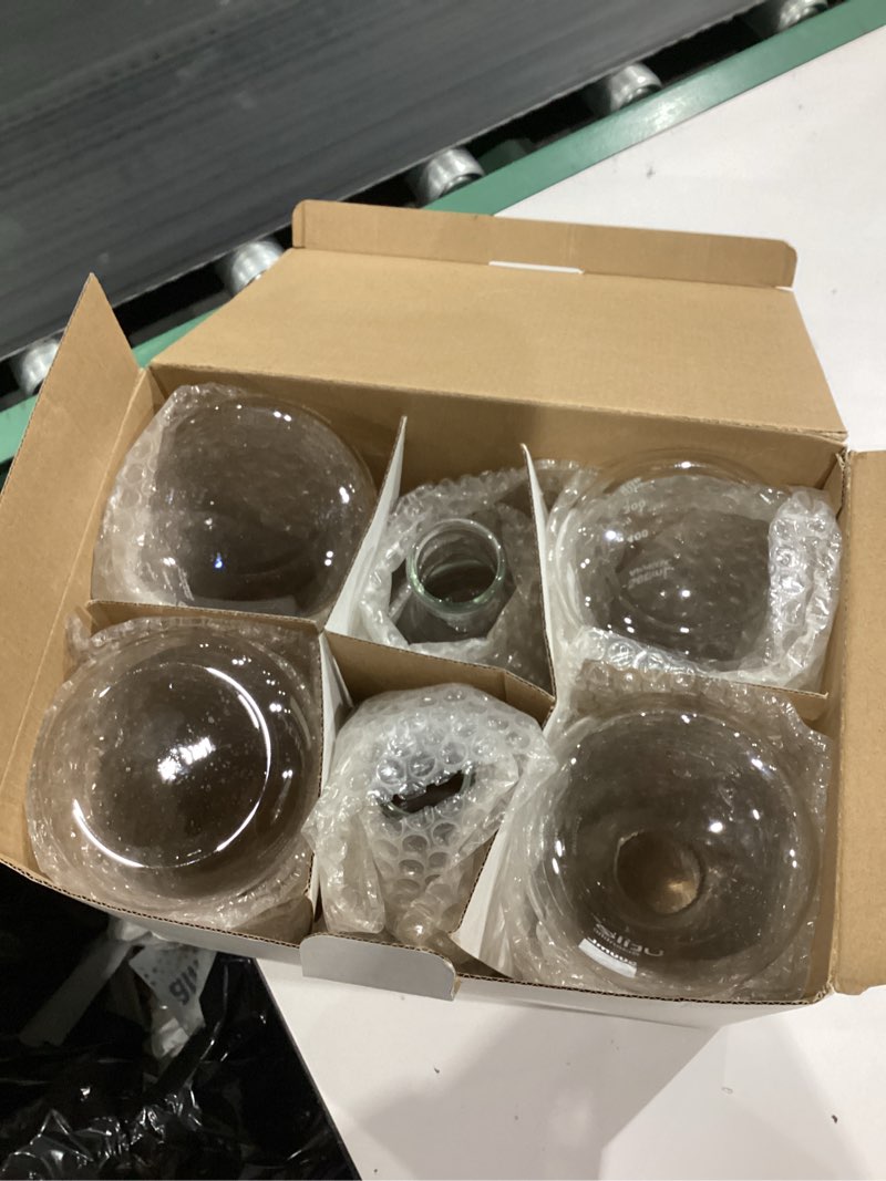 Condition photo showing New/Like New for utile glass erlenmeyer flask set, 500ml narrow mouth erlenmeyer flasks, 6pcs of borosilicate 3.3 glass conical flasks for laboratory with printed graduation, 4016.0500.6 6pcs of vol.500ml