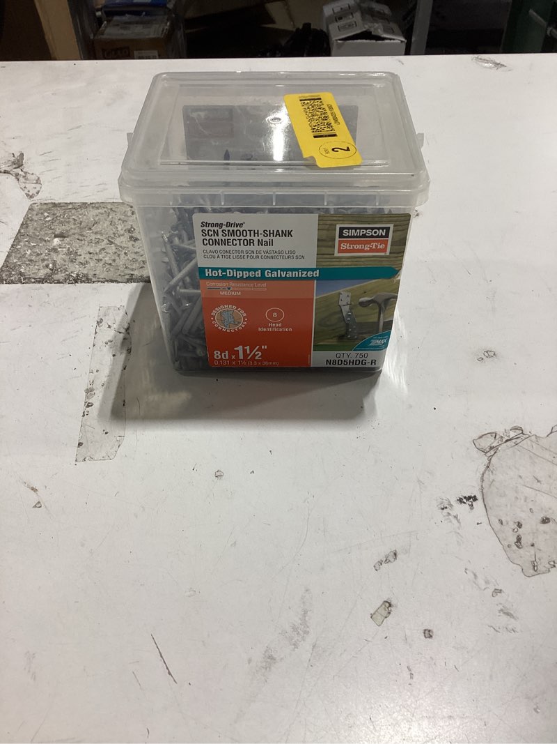Condition photo showing Good Condition for simpson strong-tie strong-drive scn 1-1/2-in hot-dipped galvanized steel framing nails (750-piece)