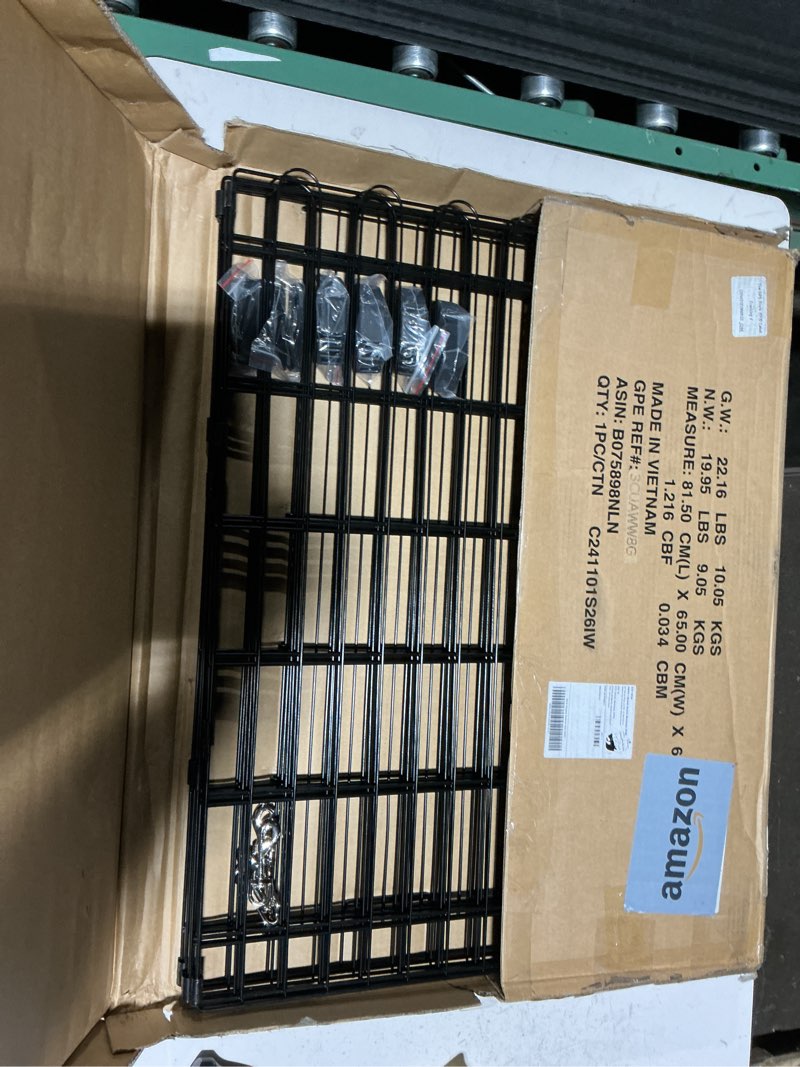 Condition photo showing Good Condition for New World Folding Metal Puppy/Dog Exercise Pen, Indoor/Outdoor Playpen with No Door, Provides 16 Sq Feet of Play Space, 24-Inches Tall, Black E-Coated Small Dog Pen: 24-Inch High