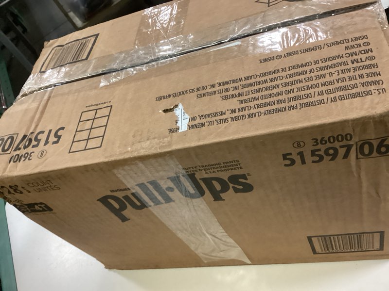 Condition photo showing New/Like New for pull-ups boys' potty training pants, size 3t-4t training underwear (32-40 lbs), 112 count (4 packs of 28), packaging may vary 3t-4t 112