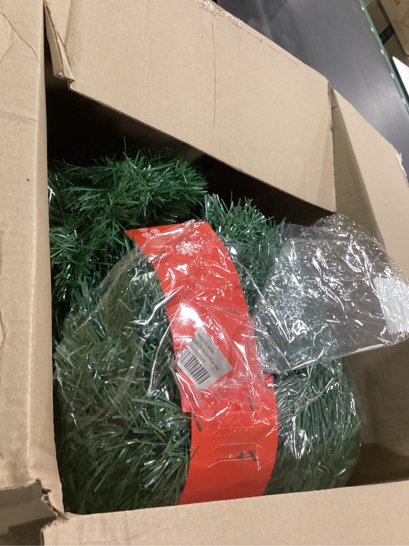 Condition photo showing Good Condition for 4 Pack 50 Foot Soft Christmas Garland, Non-lit Christmas Garland Ideal for Indoor and Outdoor Decor, Green Tinsel Garland for Holiday Wedding Party Decoration