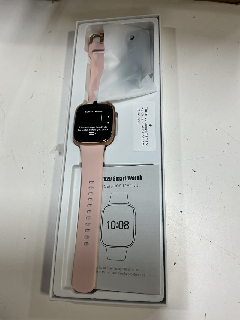 Condition photo showing Good Condition for smart watch for women, answer/make call, 1.85" amoled always-on display screen smartwatch for iphone & android, 3atm waterproof fitness tracker with heart rate/sleep/spo2 monitor, 100+ sport modes pink 1.85