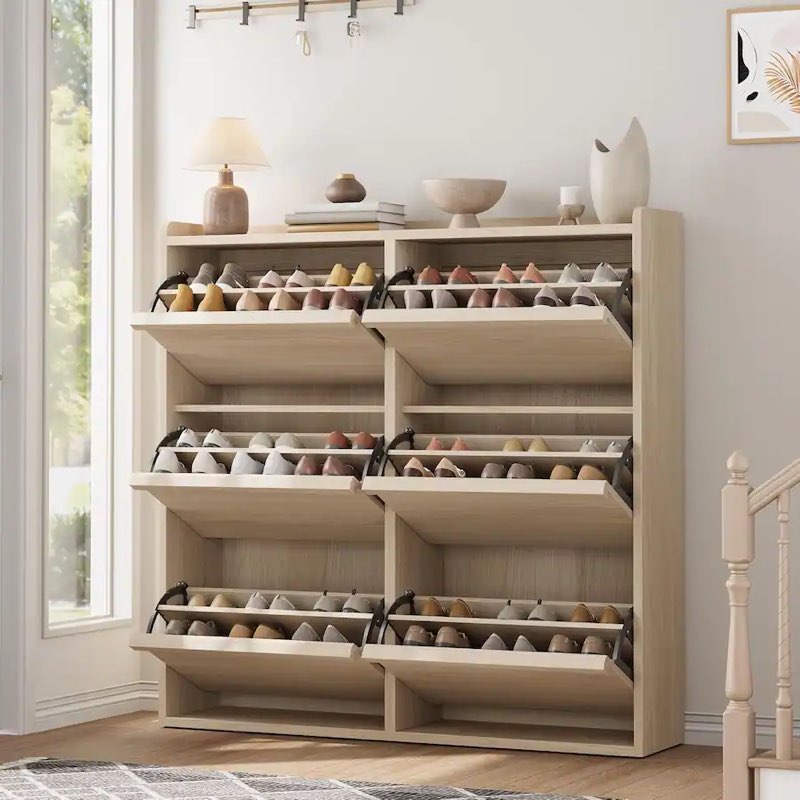 GARVEE Shoe Cabinet with 6 Flip Drawers,