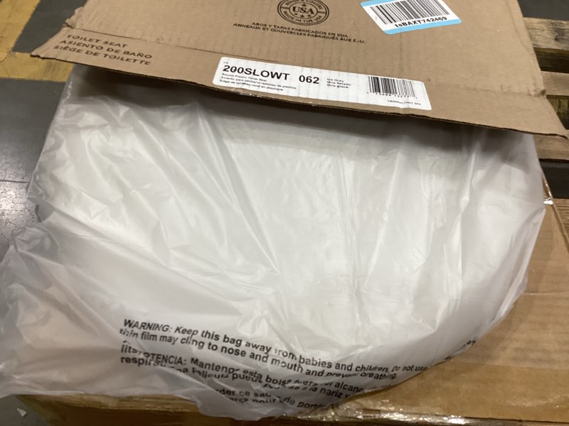 Condition photo showing Good Condition for bemis classic colors slow close toilet seat, easy clean hinges and durable plastic seat, made in usa, round, ice grey round ice gray