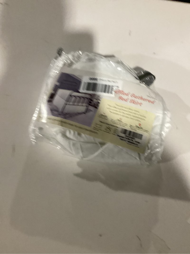 Condition photo showing Good Condition for Shreem Linen Ruffled Bed Skirt with Split Corners, Gathered Style, 100% Microfiber, 18-Inch Drop, Dust Ruffle Bedskirt with Platform, Twin, White Twin-18" White