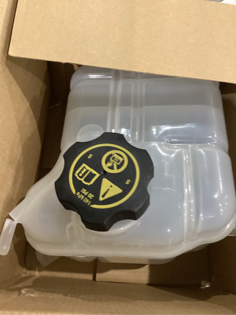 Condition photo showing As Is for Engine Radiator Coolant Overflow Reservoir Tank With Cap Compatible With 2010-2019 Chevrolet Malibu Impala Cadillac XTS/SRX Buick Regal LaCrosse Allure Replaces 603-385 13220124 13502353