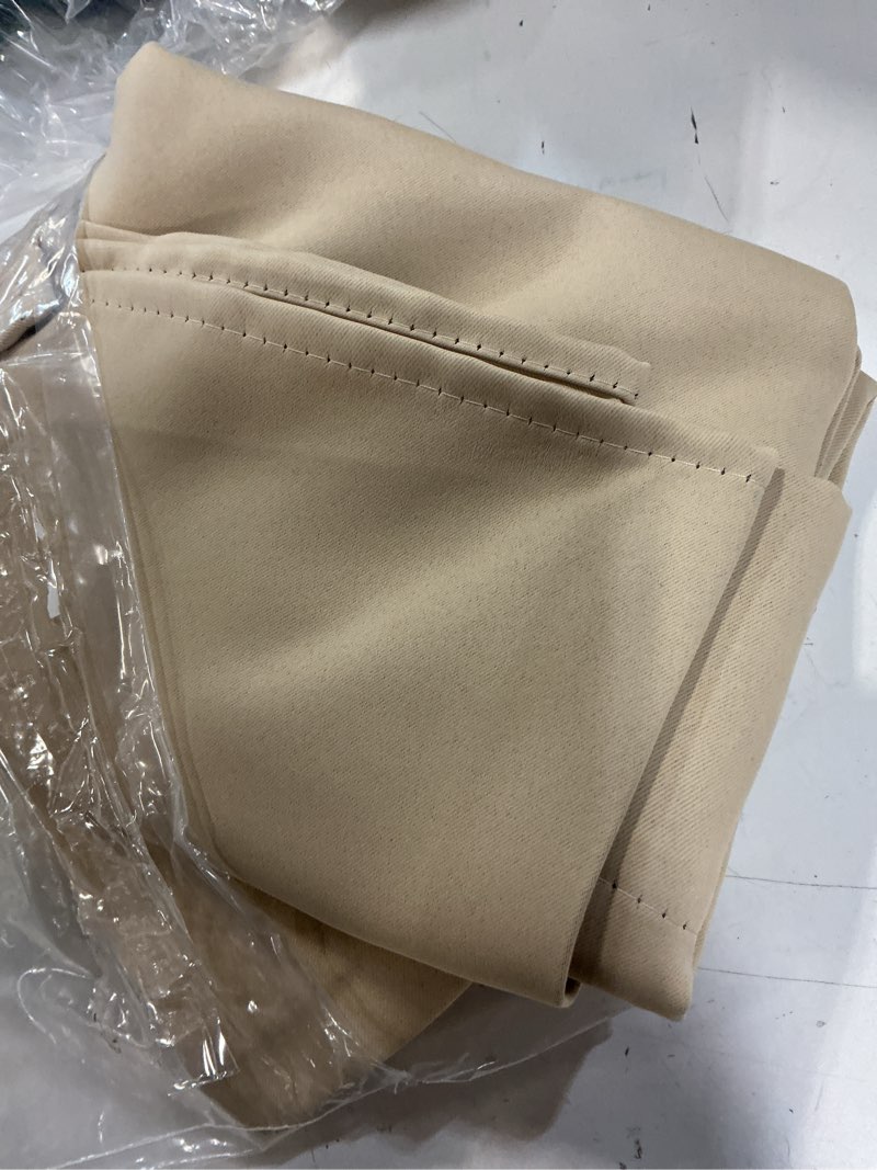 Condition photo showing Good Condition for nicetown room darkening draperies window curtain panels, thermal insulated grommet room darkening curtains for bedroom (biscotti beige, 2 panels, w34 x l54 -inch) biscotti beige 34"w x 54"l (pack of 2)
