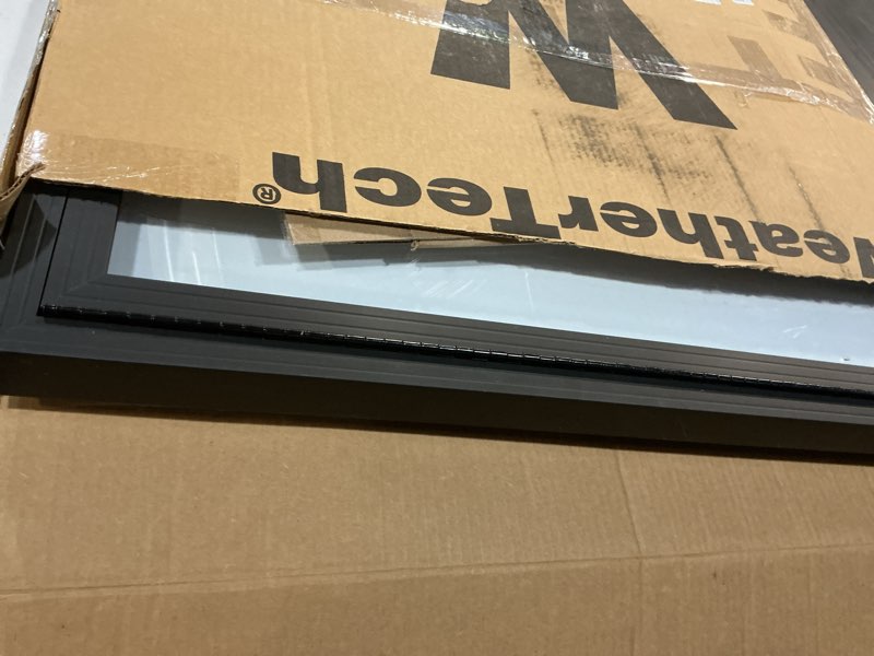 Condition photo showing Good Condition for innovart enclosed bulletin board 36”x24”, lockable dry erase noticeboard with black aluminum frame, outdoor enclosed whiteboard weatherproof, wall display case with swing-open door information cabinet black frame dry erase 36"x24"