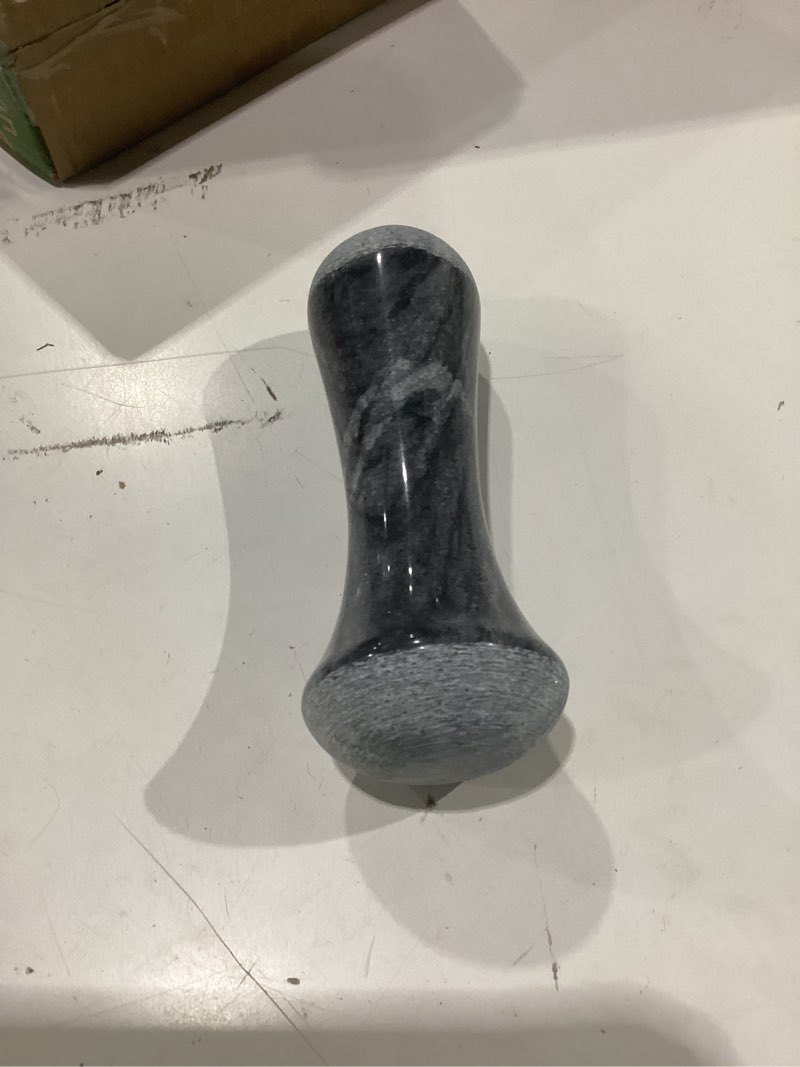 Condition photo showing New/Like New for tianman marble replacement pestle 5.9" length polished, use pestle on both ends (only pestle mortar not included) (black marble polished) black(marble polished)
