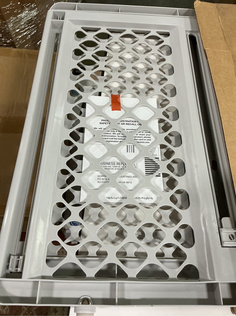 Condition photo showing Good Condition for Toddleroo by North States Supergate Classic Gray Easy Use Baby Gate  26  - 42