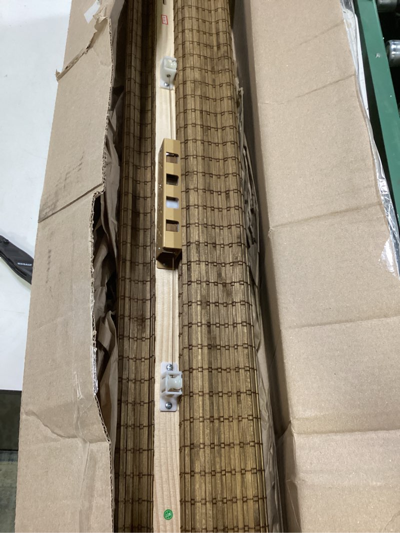 Condition photo showing Good Condition for UNISHADES Cordless Bamboo Roman Shades for Windows, Blinds Size (35" W ×64" H) Colour (BDP-Driftwood) Bdp-driftwood 35" W × 64" H