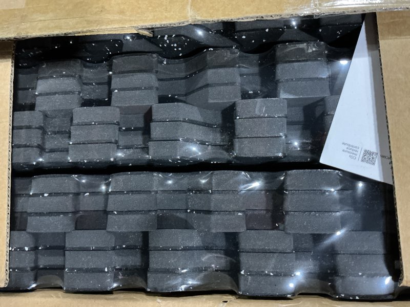 Condition photo showing Good Condition for airhop 0.56in thick 96 sq ft exercise equipment mats, 24 tiles upgraded rubber top with high density eva foam, large interlocking puzzle gym flooring for home gym, heavy weight workout, 24 x 24in black/white 96 sq ft (24 tiles)