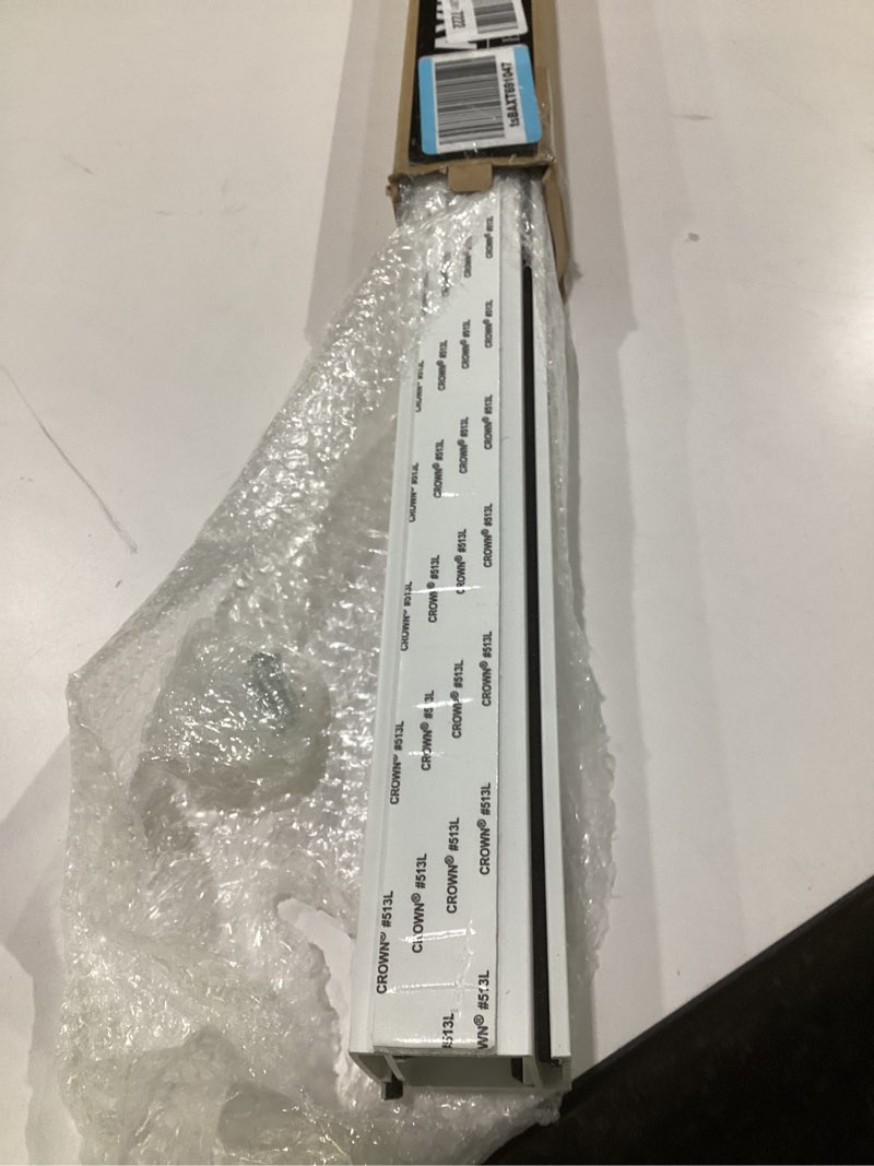 Condition photo showing As Is for u channel blackout pvc light blocking strips 58" for roller blinds light gap blockers window shades side rail tracks bedroom sleep, side tracks for cordless blackout shades (white, 2pcs) all-white-u-2pcs