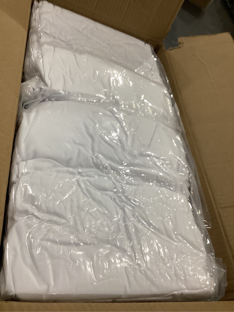 Condition photo showing Good Condition for 100 Pcs White Washable Removable Universal for Wedding Party Dining Banquet Polyester Spandex Stretch Slipcovers Chair Covers White 100