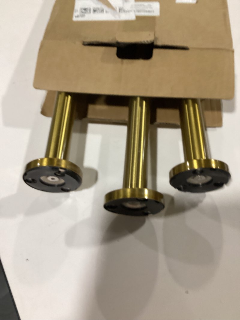 Condition photo showing As Is for Toilet Support Rail 23.4X 28 Inch, Munzong Anti-Slip Gold Handicap Grab Bar for Bathroom, Stainless Steel Knurled Safety handrails with Leg for Elderly Disabled Pregnant-1.25’Tube 24 Inch Gold 1