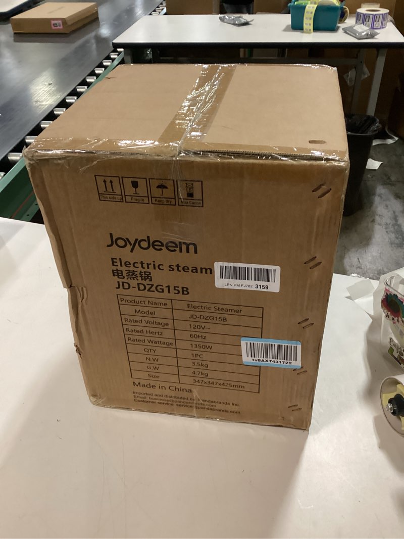 Condition photo showing New/Like New for Joydeem Electric Food Steamer for Cooking, 2-Tier Stainless Steel Vegetable & Food Steamers, 15L/15.9 qt Large Capacity, JD-DZG15B